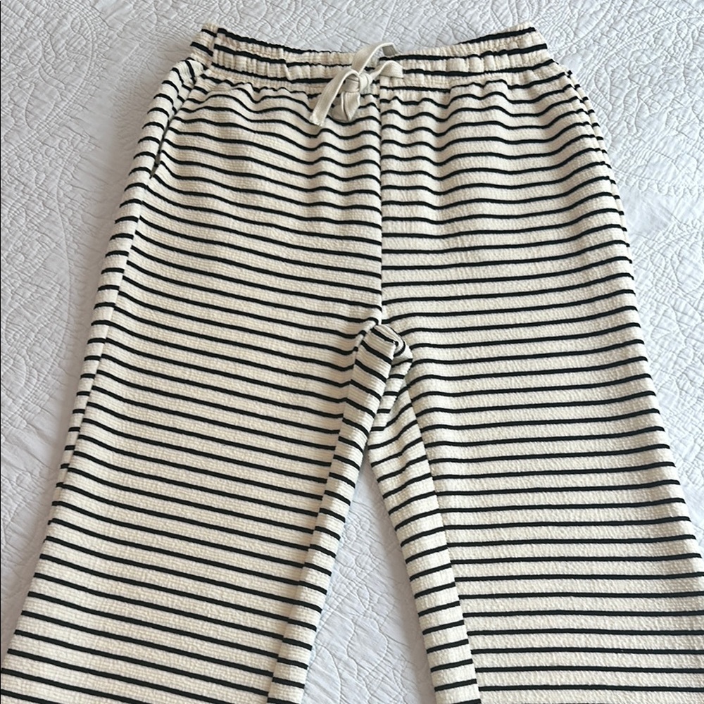 Striped Black and White Lounge Pants